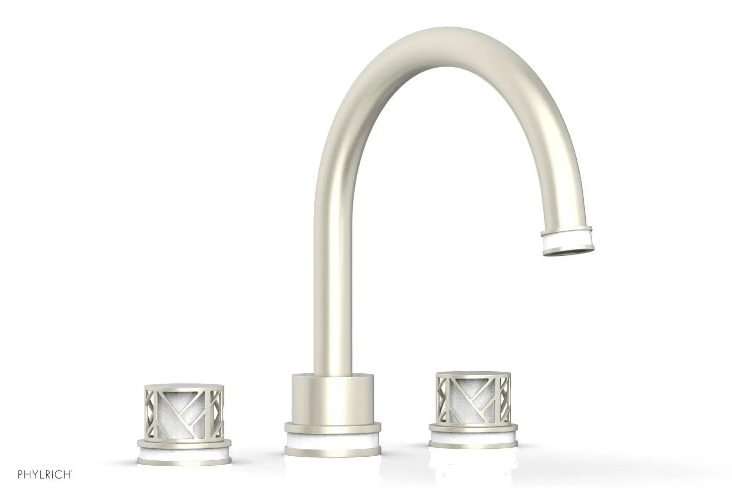 Phylrich JOLIE Deck Tub Set - Round Handles with "White" Accents by Phylrich
