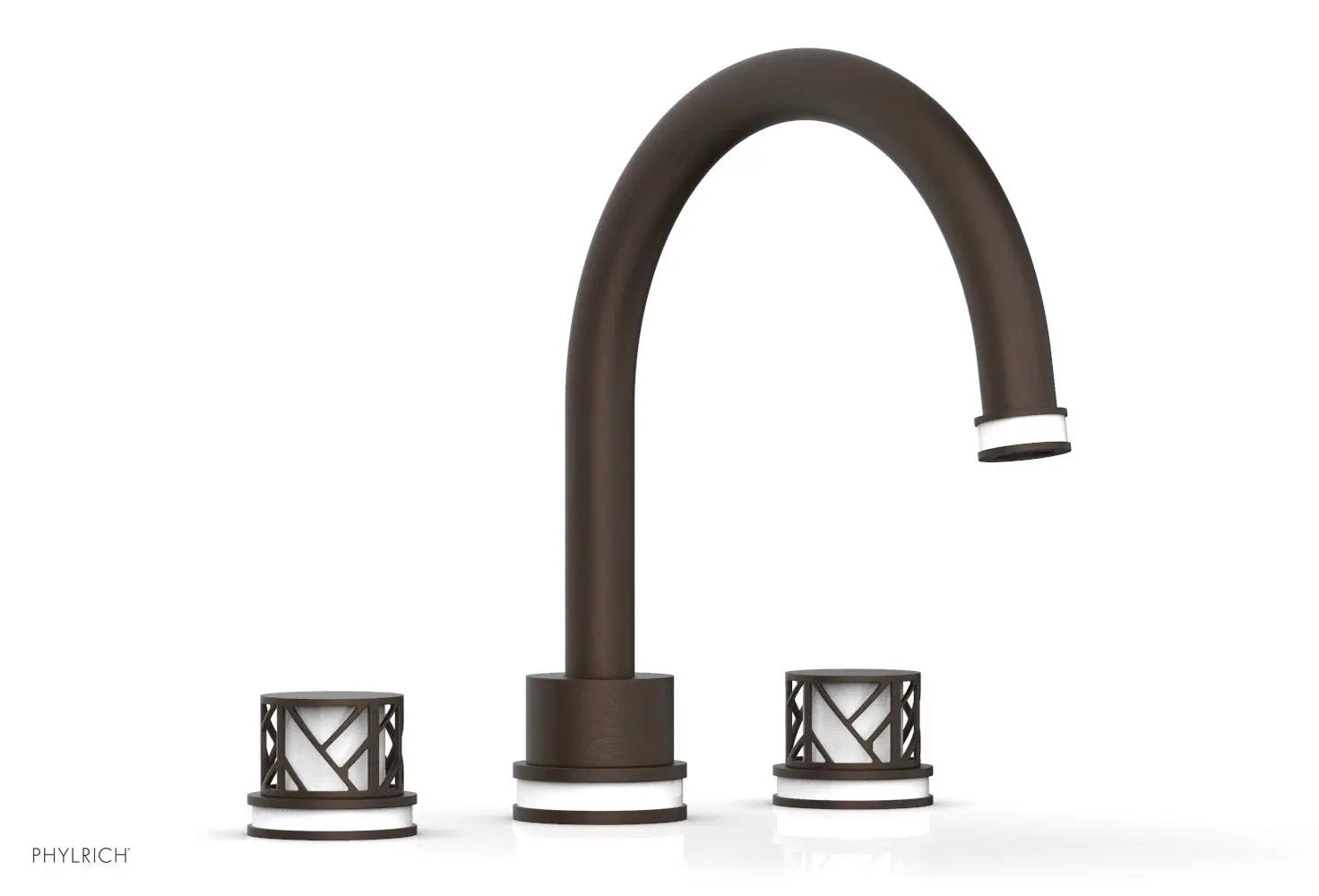 Phylrich JOLIE Deck Tub Set - Round Handles with "White" Accents by Phylrich