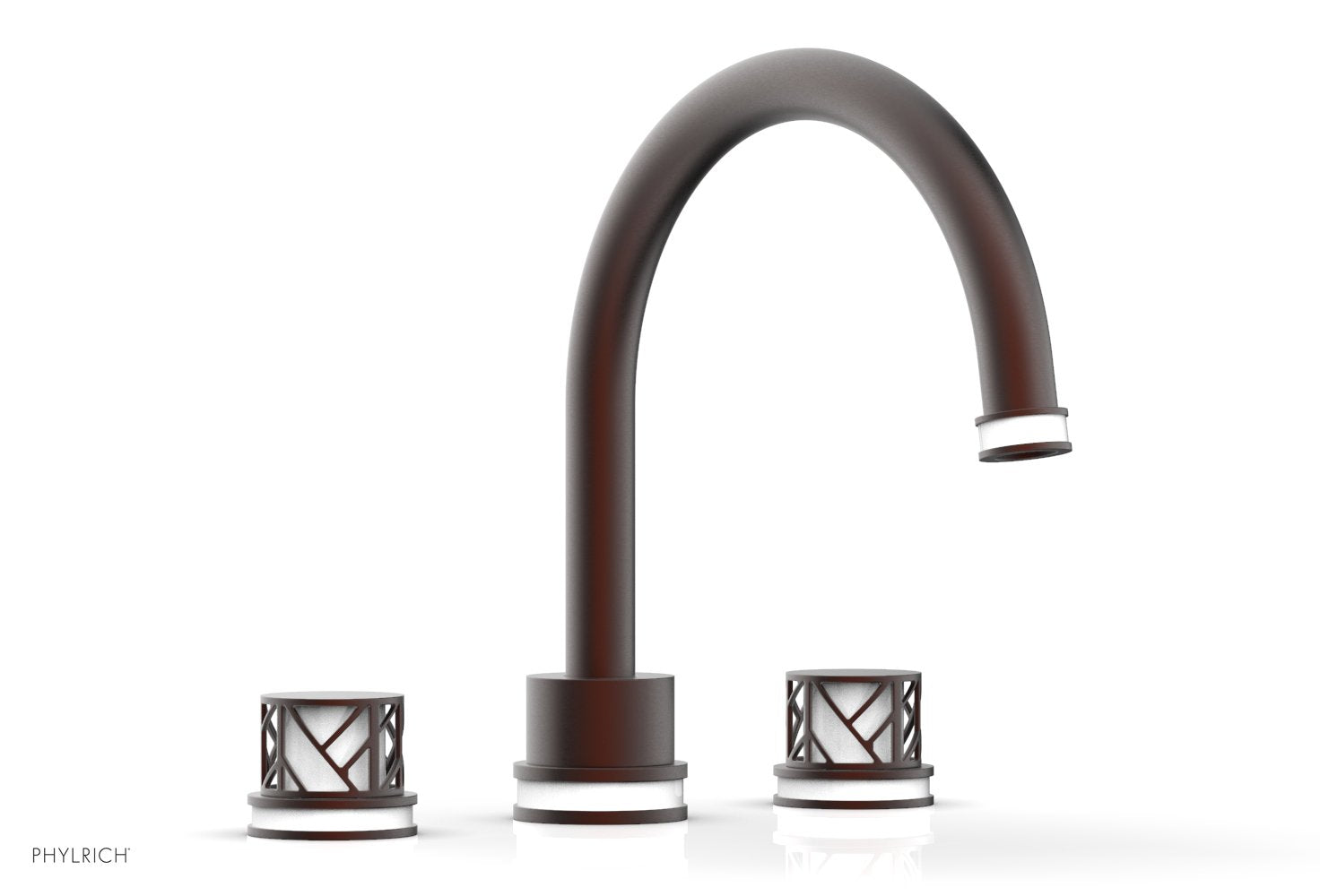 Phylrich JOLIE Deck Tub Set - Round Handles with "White" Accents