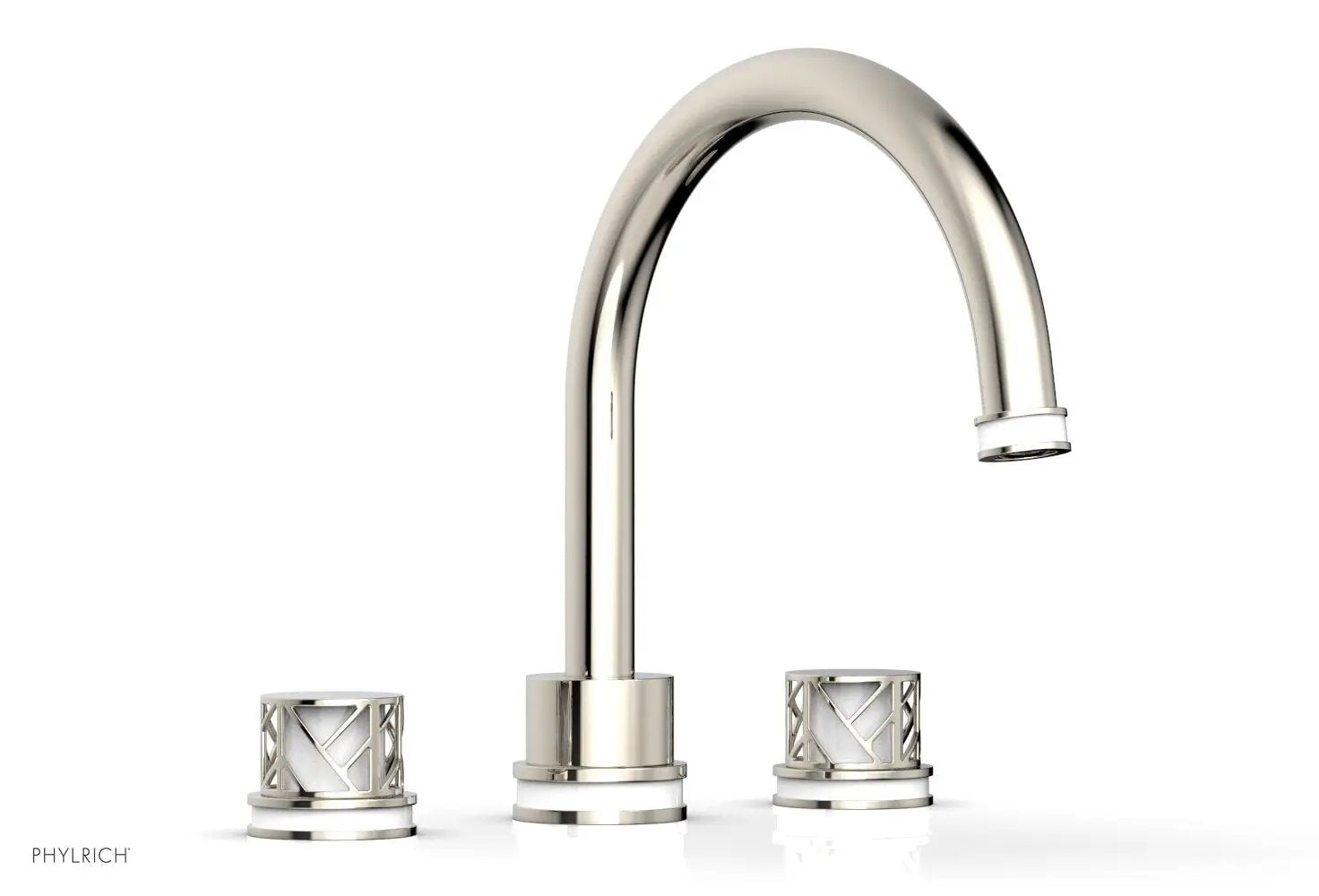 Phylrich JOLIE Deck Tub Set - Round Handles with "White" Accents by Phylrich