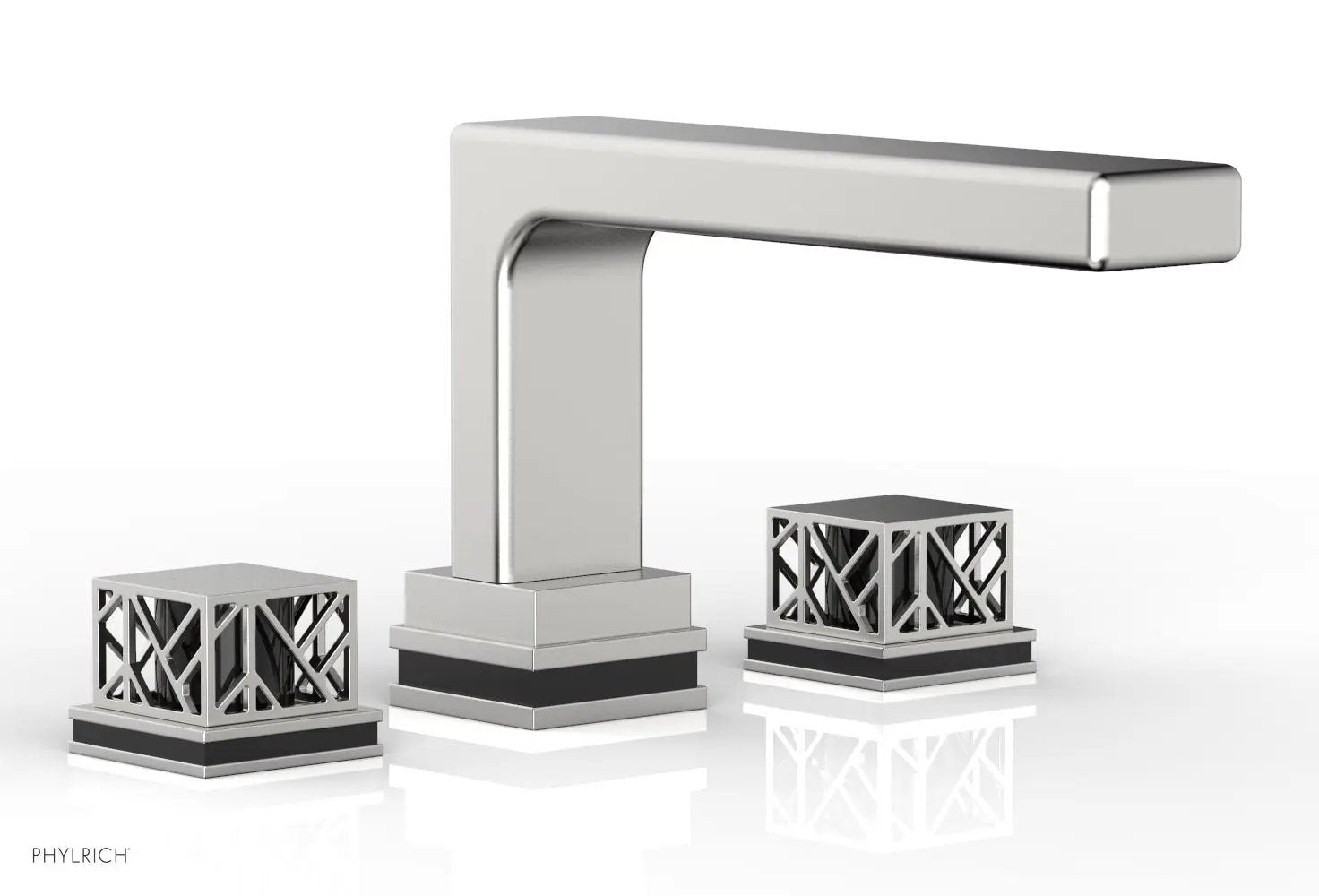 Phylrich JOLIE Deck Tub Set - Square Handles with "Black" Accents by Phylrich