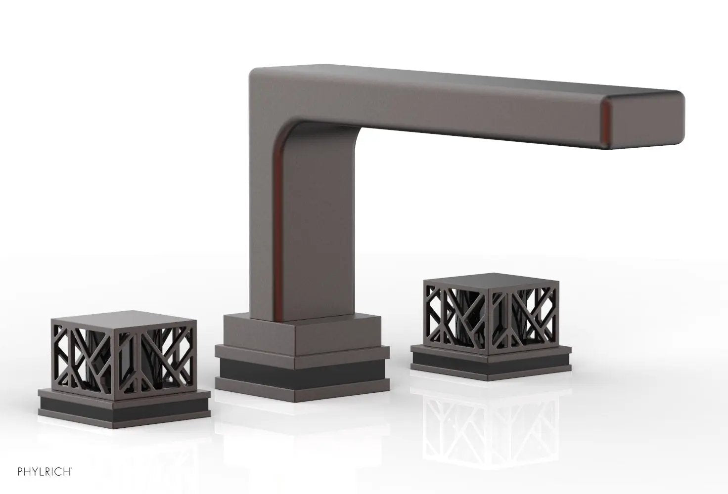 Phylrich JOLIE Deck Tub Set - Square Handles with "Black" Accents by Phylrich