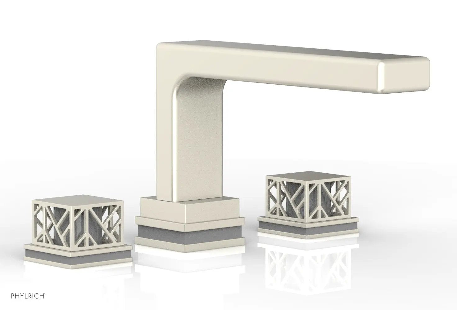 Phylrich JOLIE Deck Tub Set - Square Handles with "Grey" Accents by Phylrich