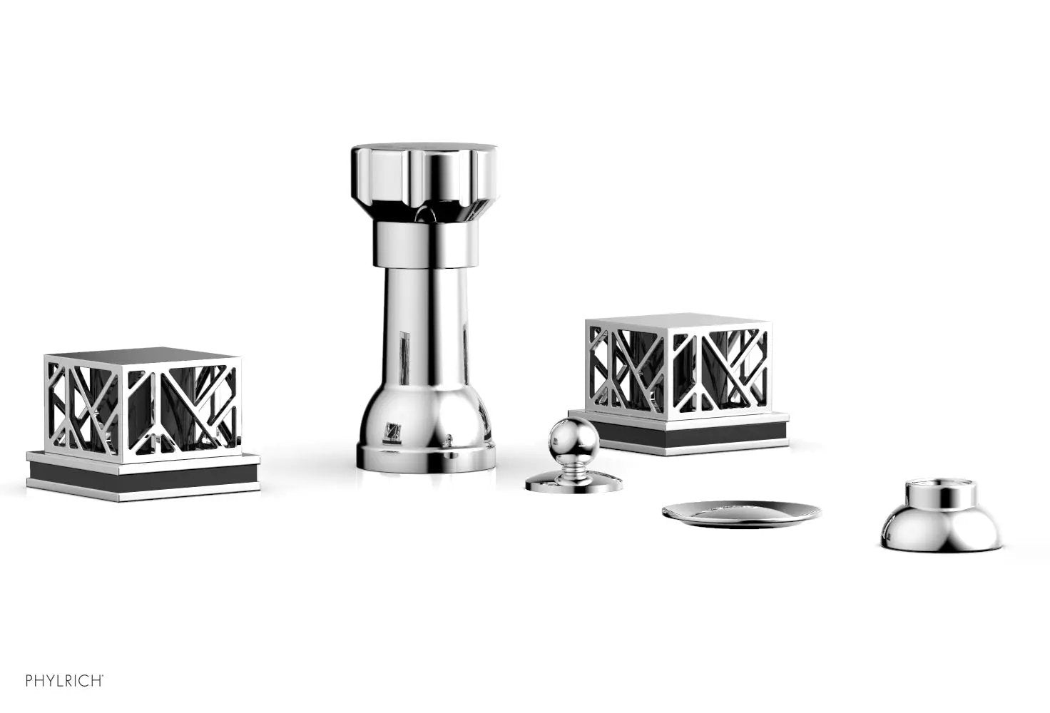 polished chrome bidet set