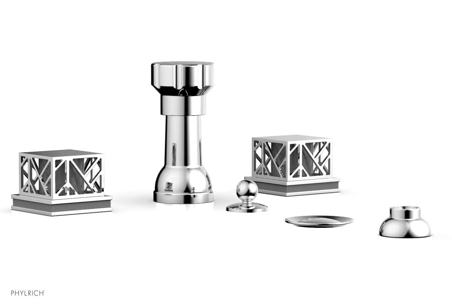 polished chrome bidet set