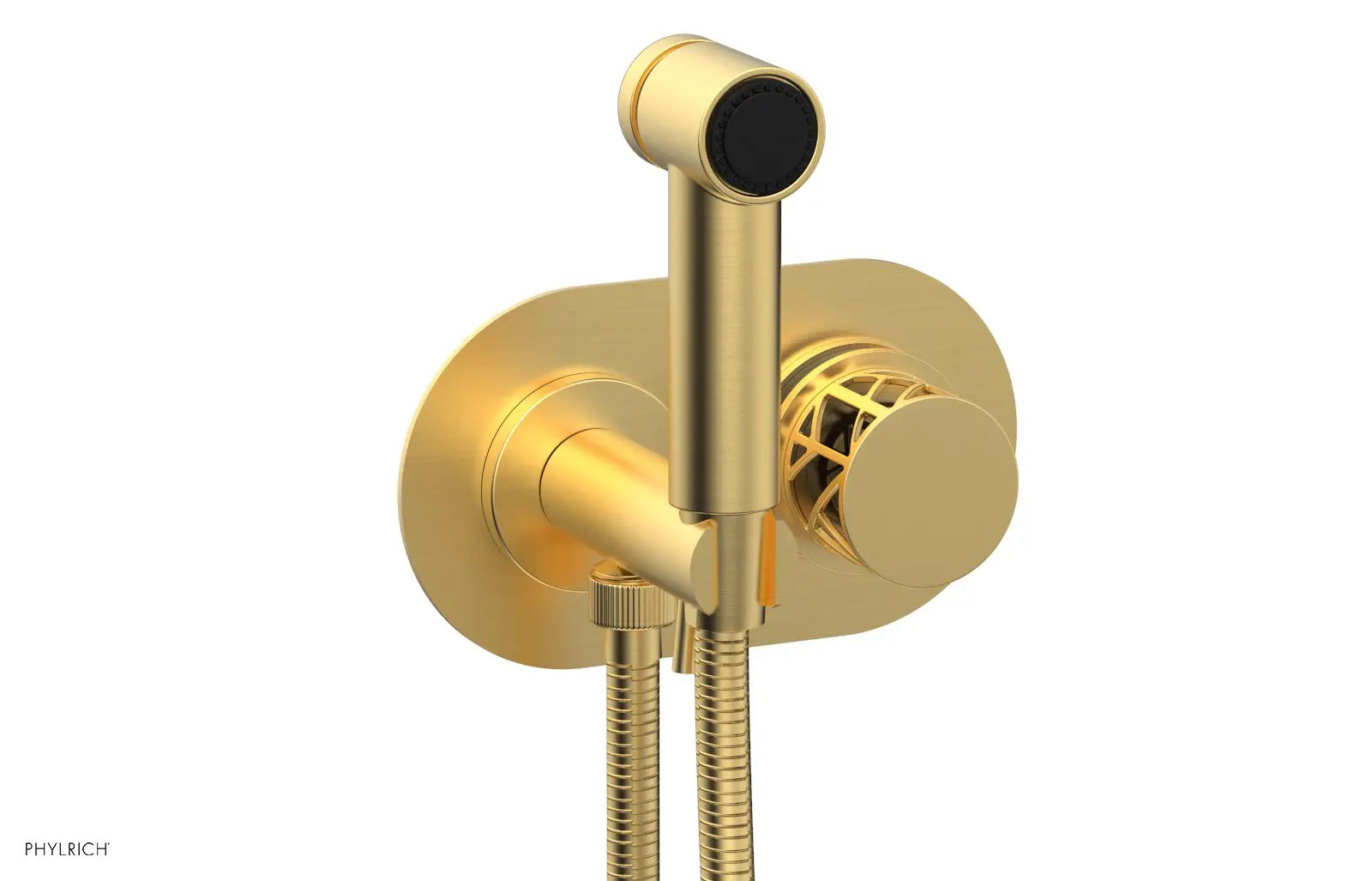 Phylrich JOLIE Wall Mounted Bidet, Round Handle with "Black" Accents by Phylrich