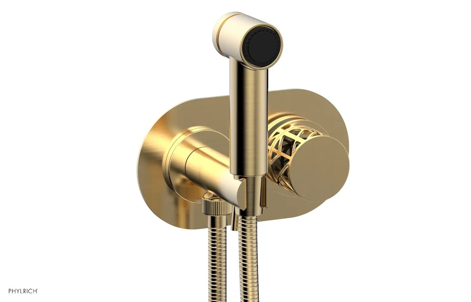 Phylrich JOLIE Wall Mounted Bidet, Round Handle with "Black" Accents by Phylrich