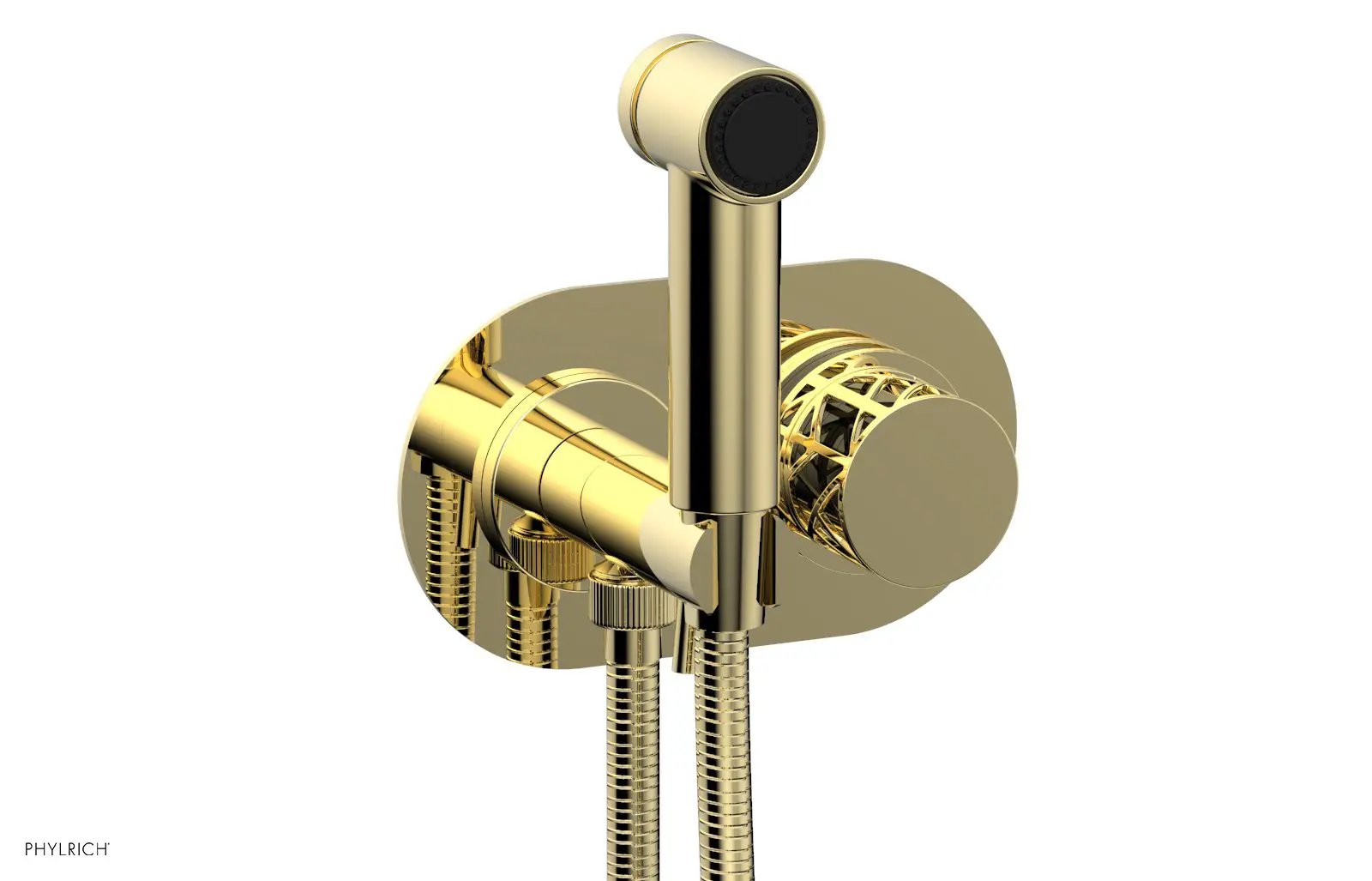 Phylrich JOLIE Wall Mounted Bidet, Round Handle with "Black" Accents by Phylrich