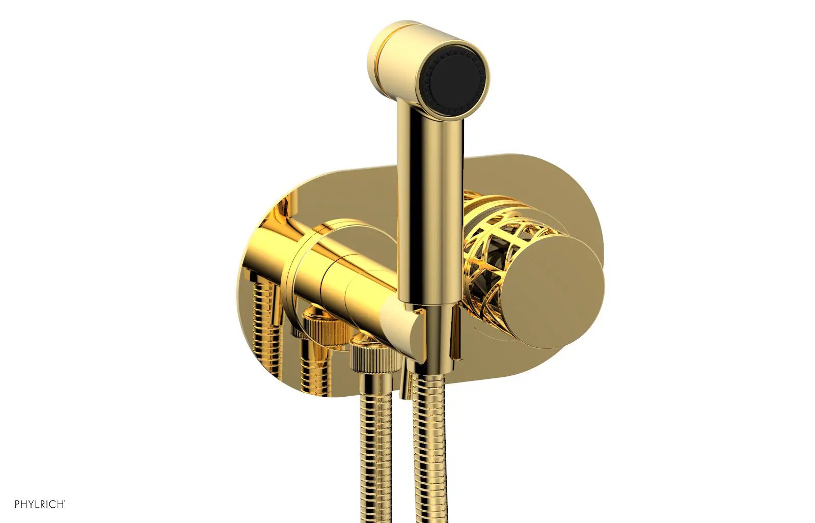 Phylrich JOLIE Wall Mounted Bidet, Round Handle with "Black" Accents by Phylrich