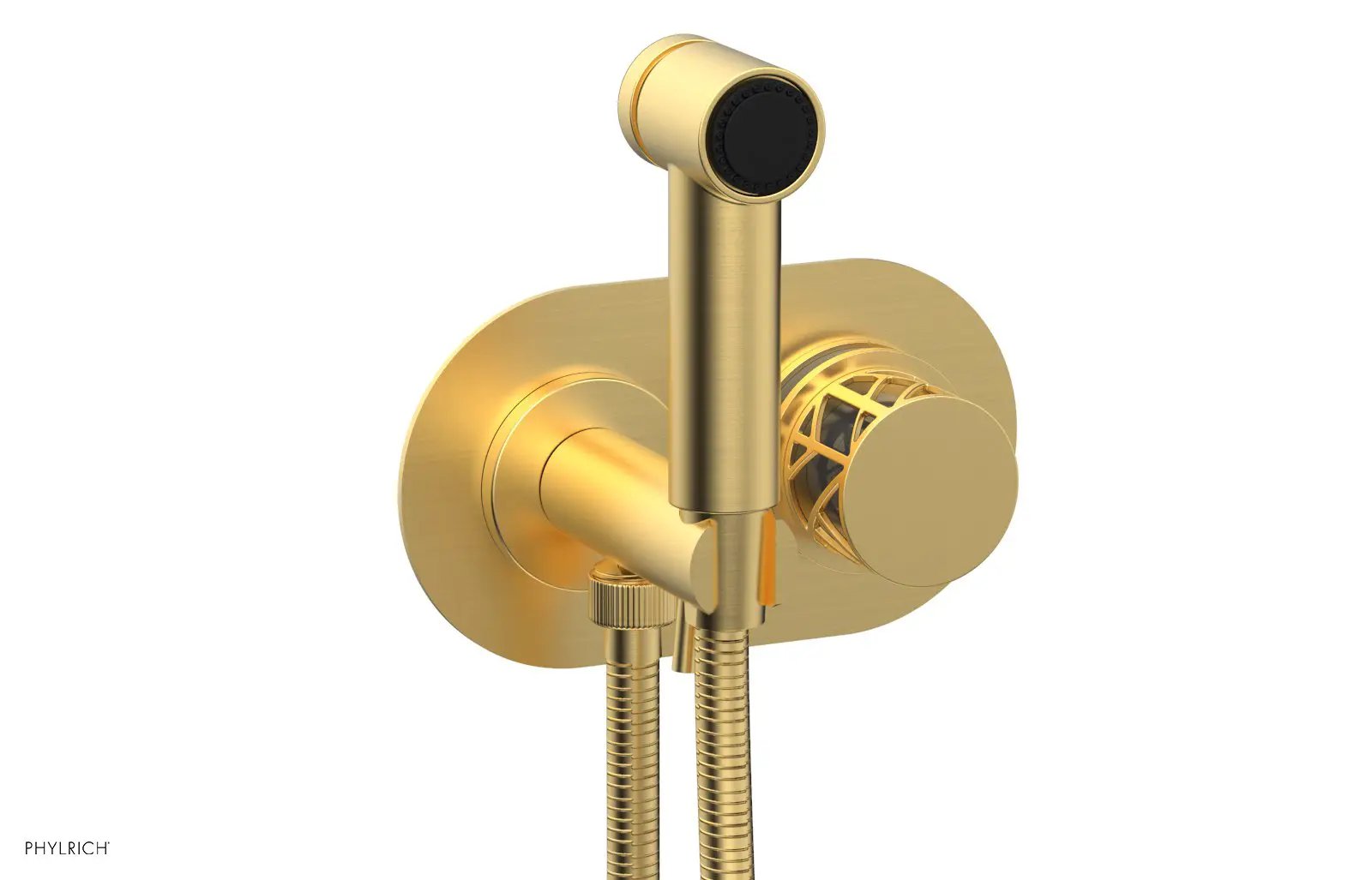 Phylrich JOLIE Wall Mounted Bidet, Round Handle with "Grey" Accents by Phylrich