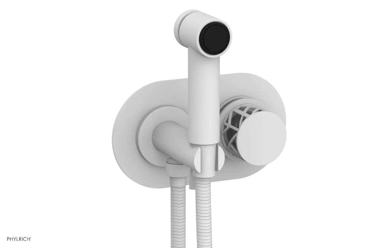 Phylrich JOLIE Wall Mounted Bidet, Round Handle with "Grey" Accents by Phylrich