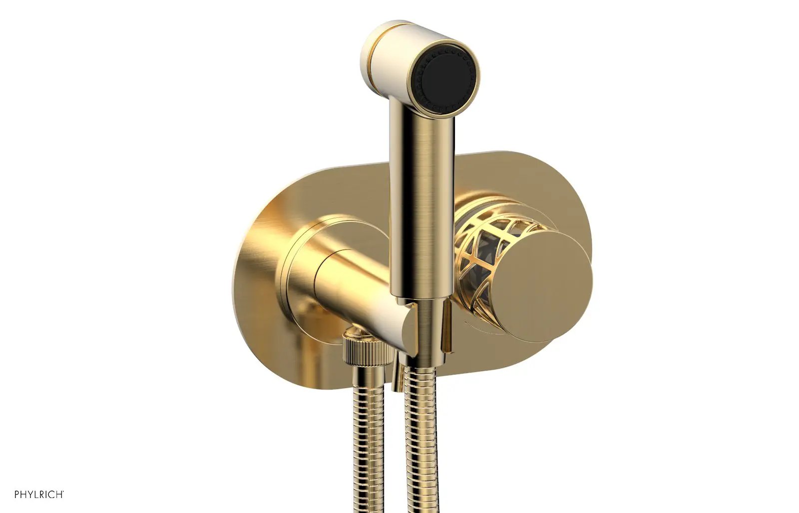 Phylrich JOLIE Wall Mounted Bidet, Round Handle with "Grey" Accents by Phylrich