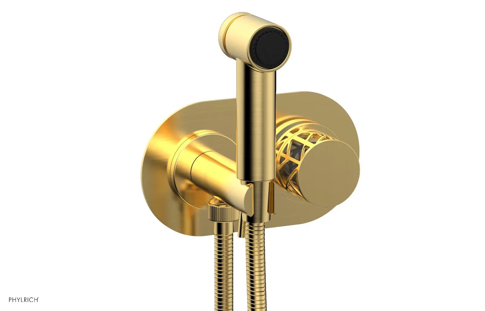 Phylrich JOLIE Wall Mounted Bidet, Round Handle with "Grey" Accents by Phylrich