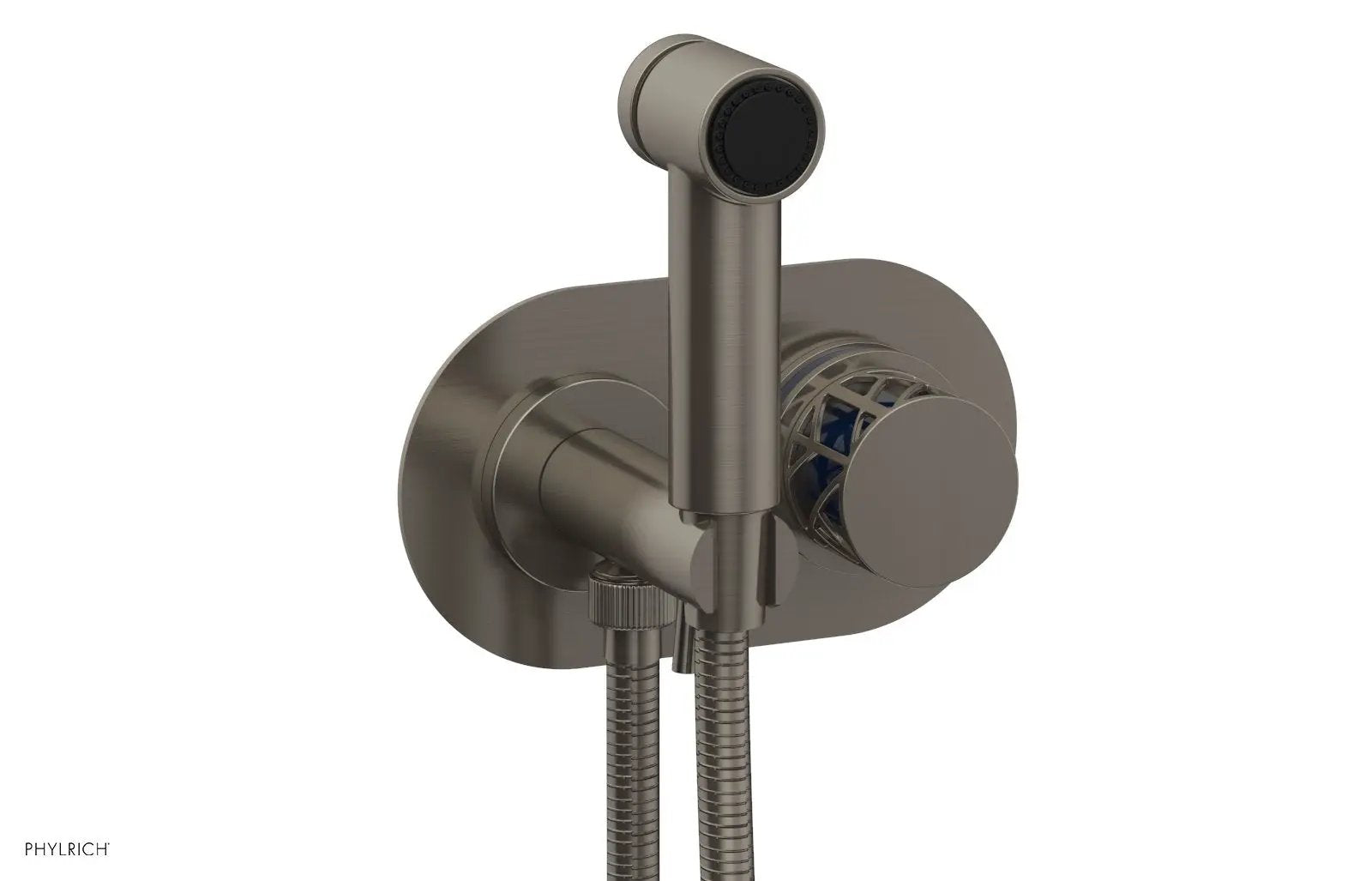 Phylrich JOLIE Wall Mounted Bidet, Round Handle with "Navy Blue" Accents by Phylrich