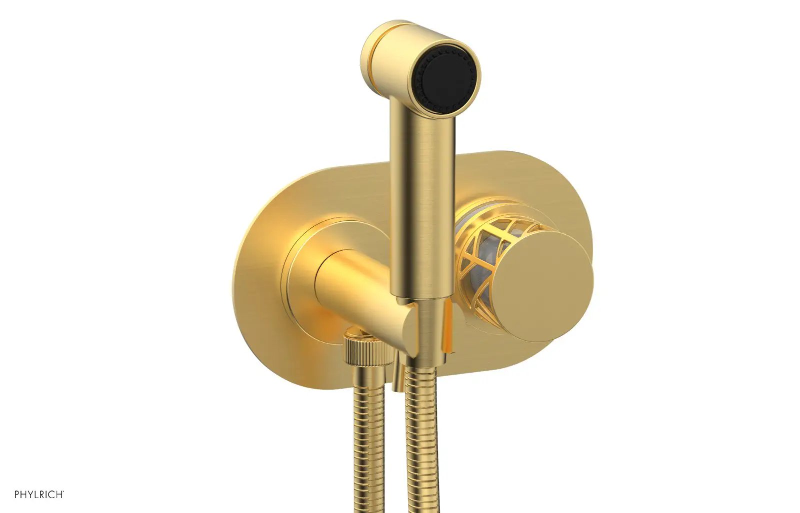 Phylrich JOLIE Wall Mounted Bidet, Round Handle with "White" Accents by Phylrich