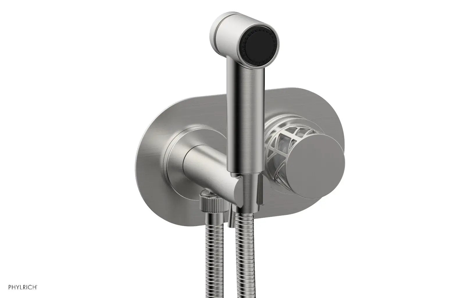Phylrich JOLIE Wall Mounted Bidet, Round Handle with "White" Accents by Phylrich