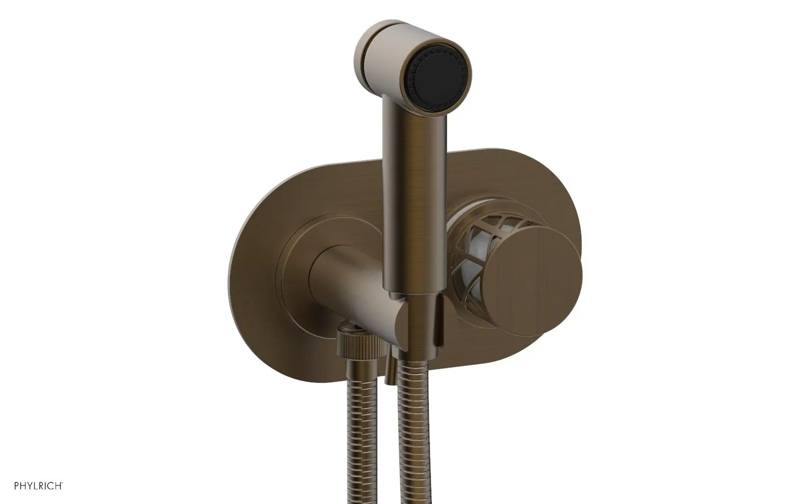 Phylrich JOLIE Wall Mounted Bidet, Round Handle with "White" Accents by Phylrich