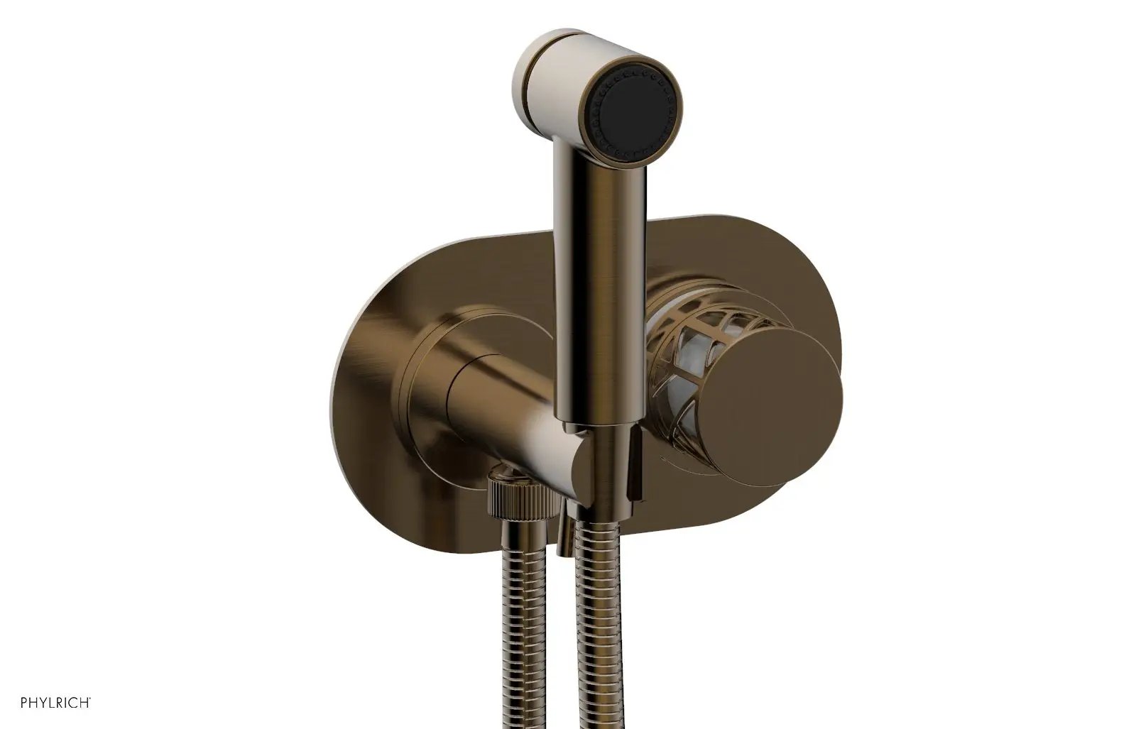 Phylrich JOLIE Wall Mounted Bidet, Round Handle with "White" Accents by Phylrich