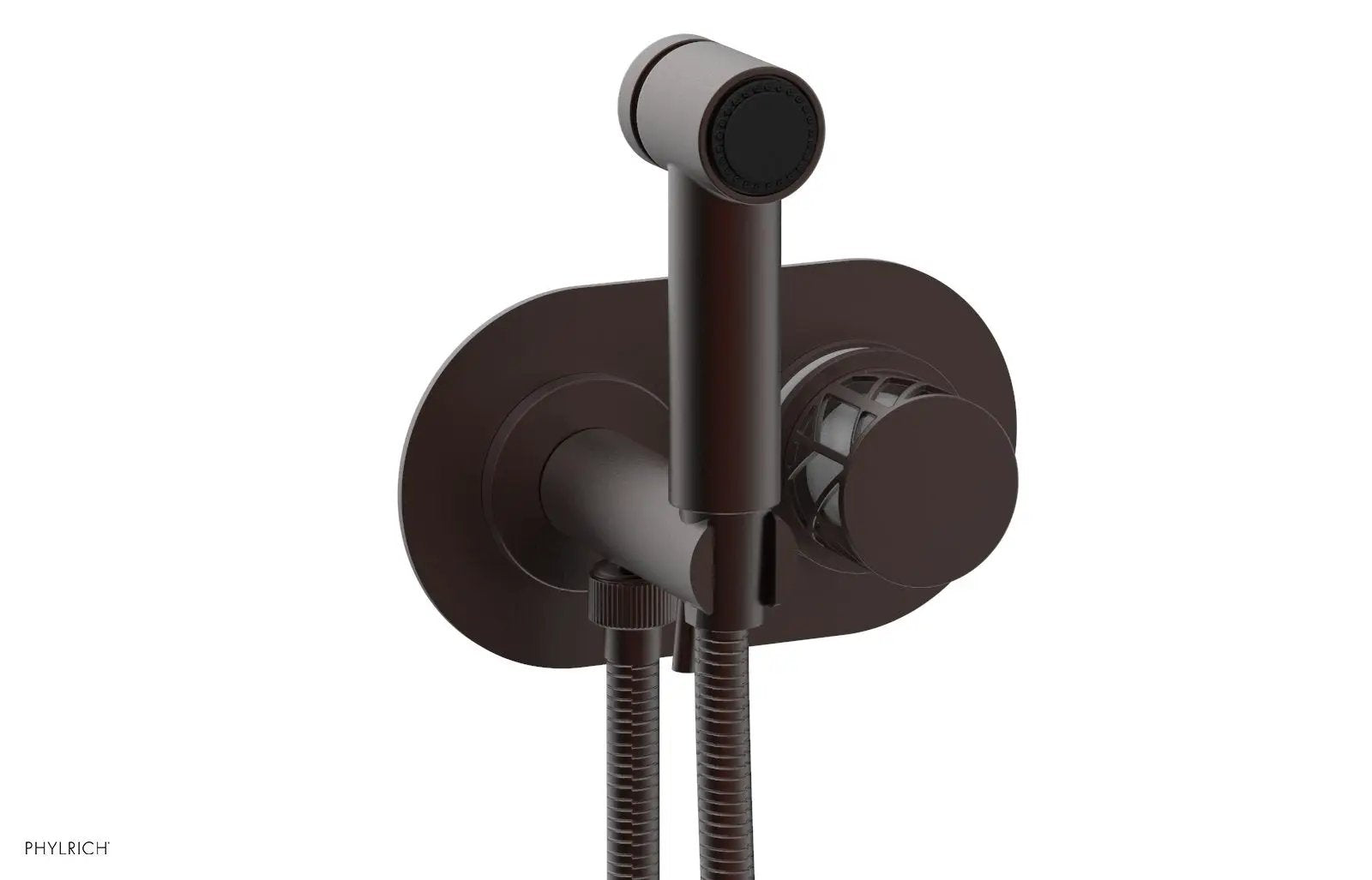 Phylrich JOLIE Wall Mounted Bidet, Round Handle with "White" Accents by Phylrich
