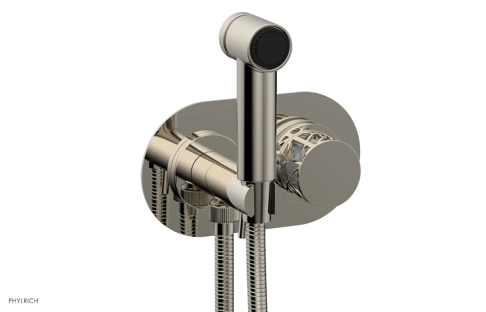 Phylrich JOLIE Wall Mounted Bidet, Round Handle with "White" Accents by Phylrich