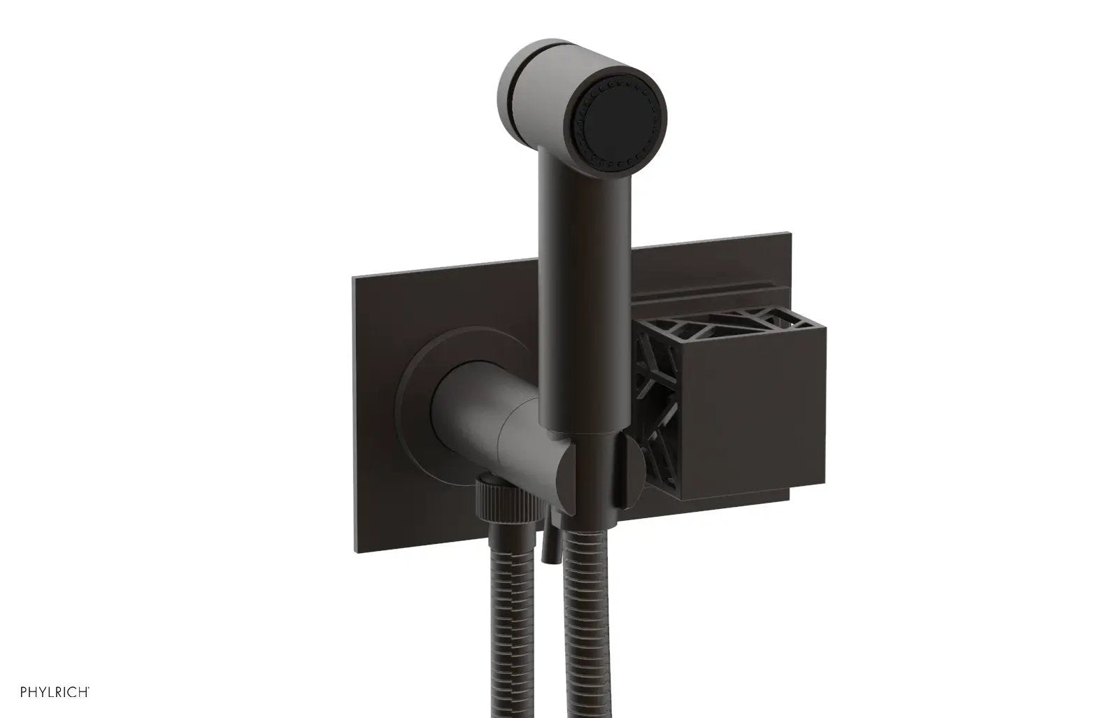 Phylrich JOLIE Wall Mounted Bidet, Square Handle with "Black" Accents by Phylrich