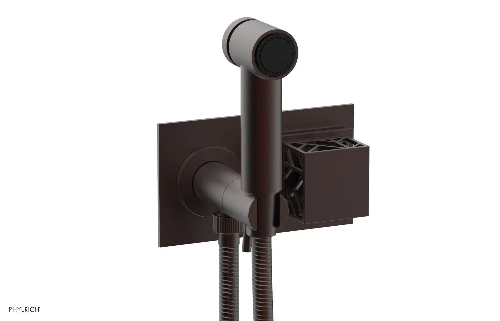 Phylrich JOLIE Wall Mounted Bidet, Square Handle with "Black" Accents by Phylrich