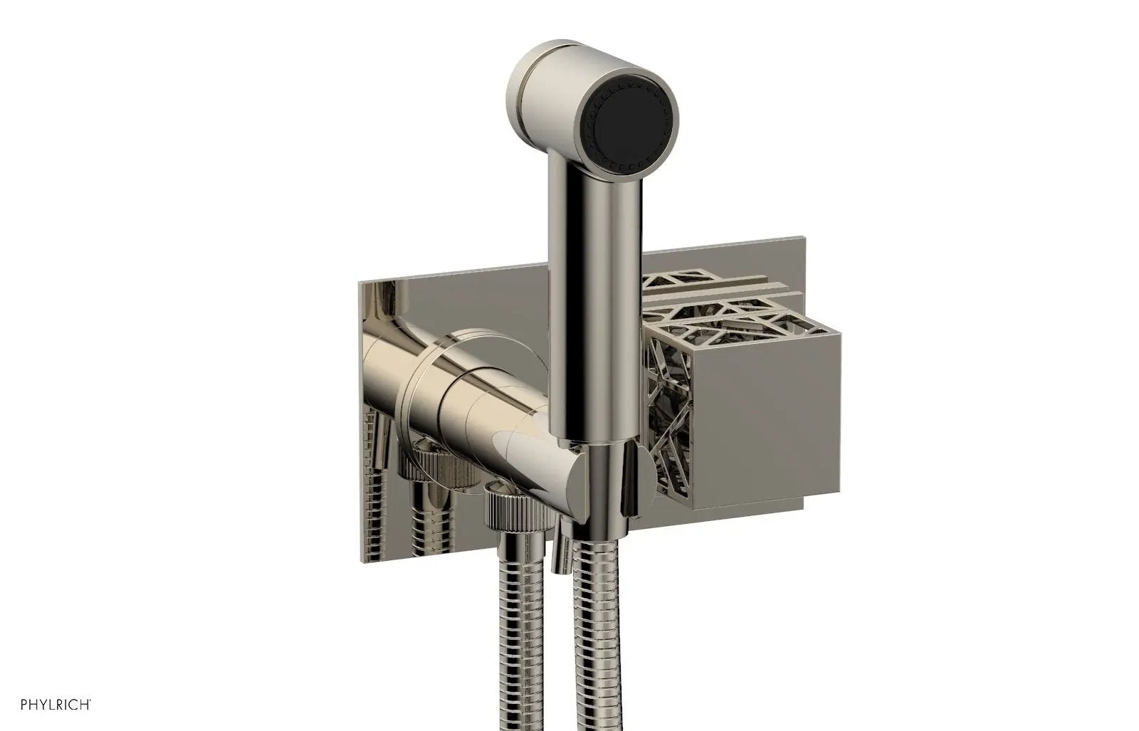 Phylrich JOLIE Wall Mounted Bidet, Square Handle with "Black" Accents by Phylrich