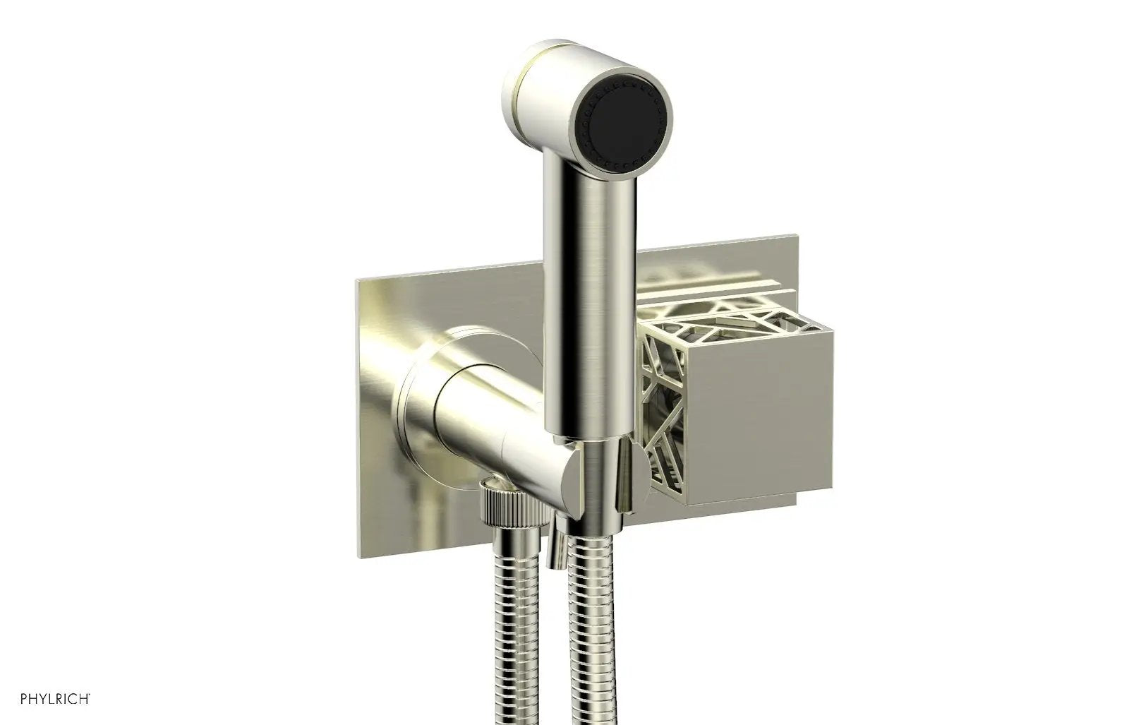 Phylrich JOLIE Wall Mounted Bidet, Square Handle with "Black" Accents by Phylrich
