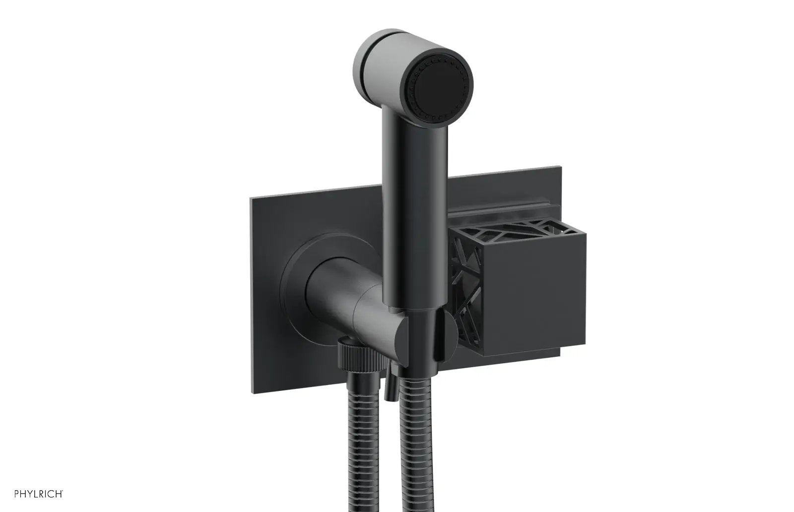 Phylrich JOLIE Wall Mounted Bidet, Square Handle with "Grey" Accents by Phylrich