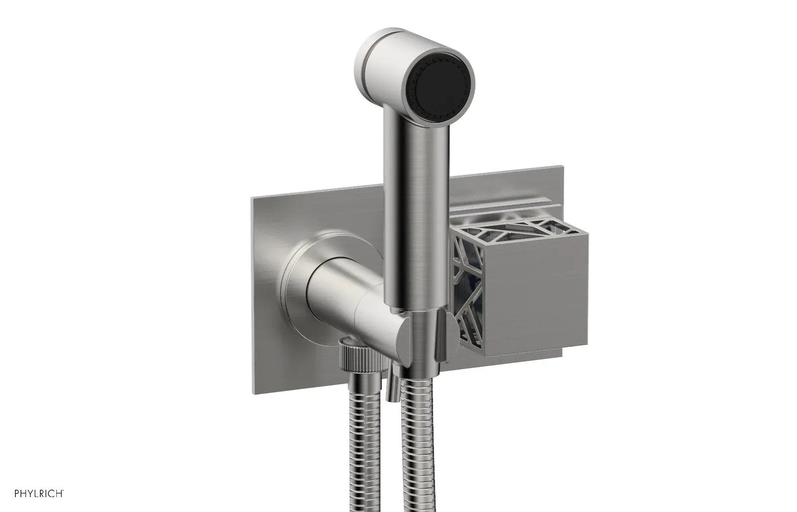 Phylrich JOLIE Wall Mounted Bidet, Square Handle with "Navy Blue" Accents by Phylrich