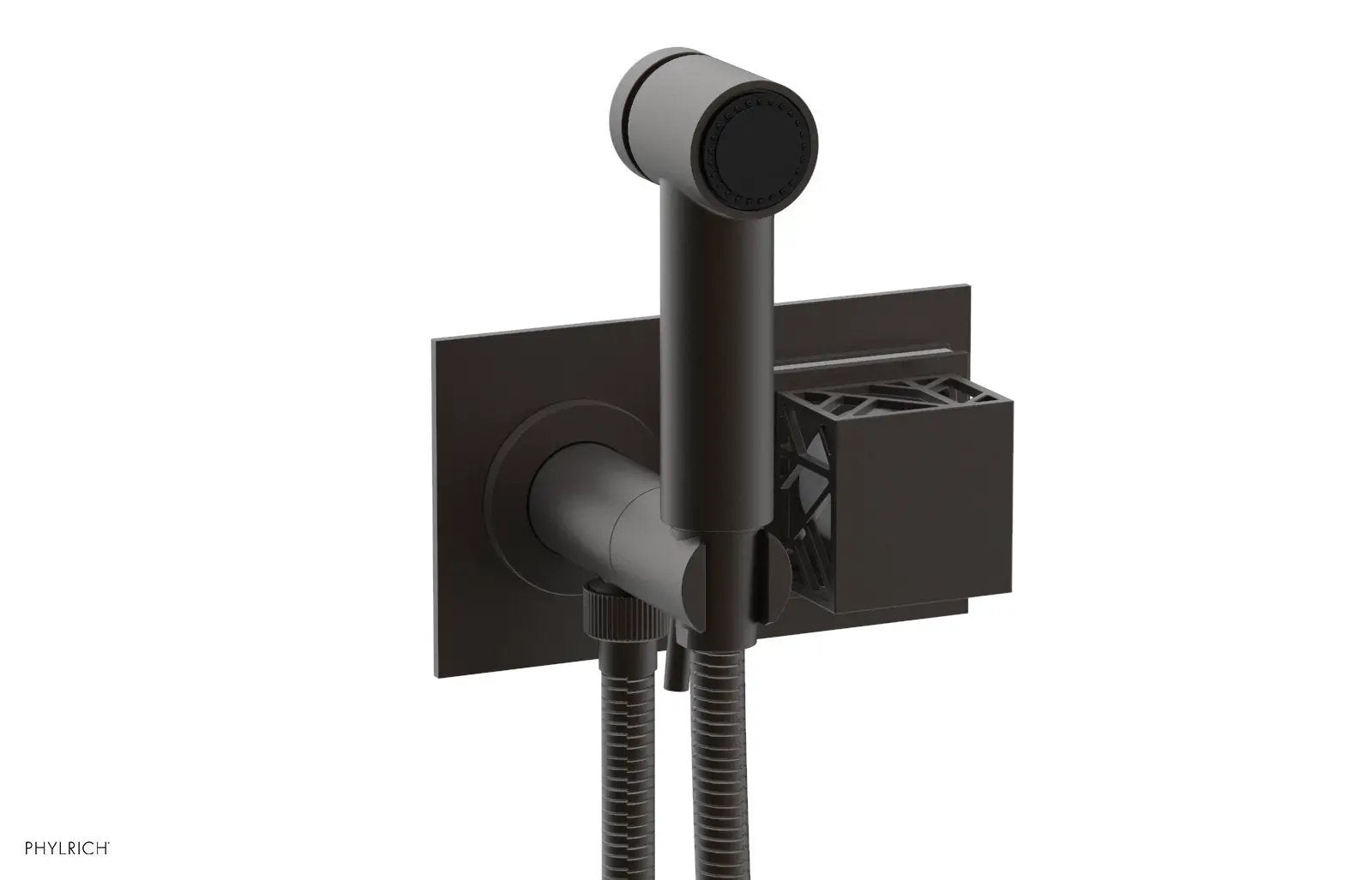 Phylrich JOLIE Wall Mounted Bidet, Square Handle with "White" Accents by Phylrich