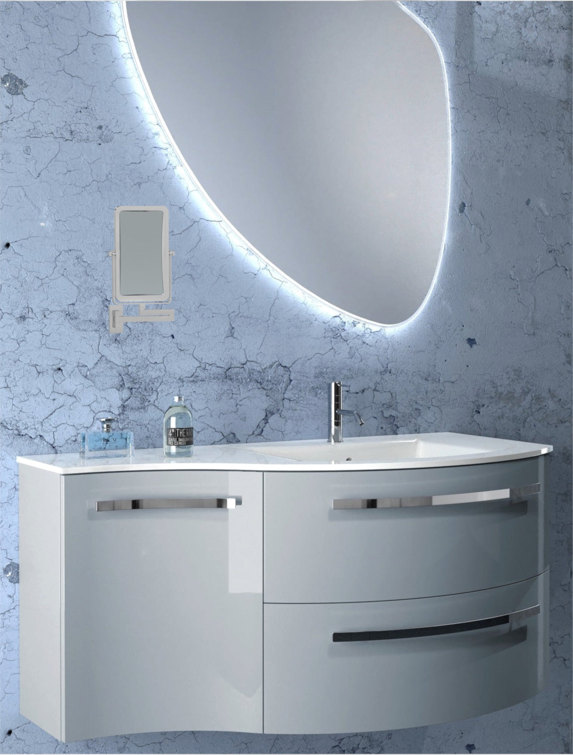 chrome makeup mirror