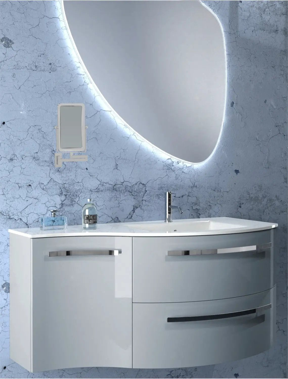 chrome makeup mirror