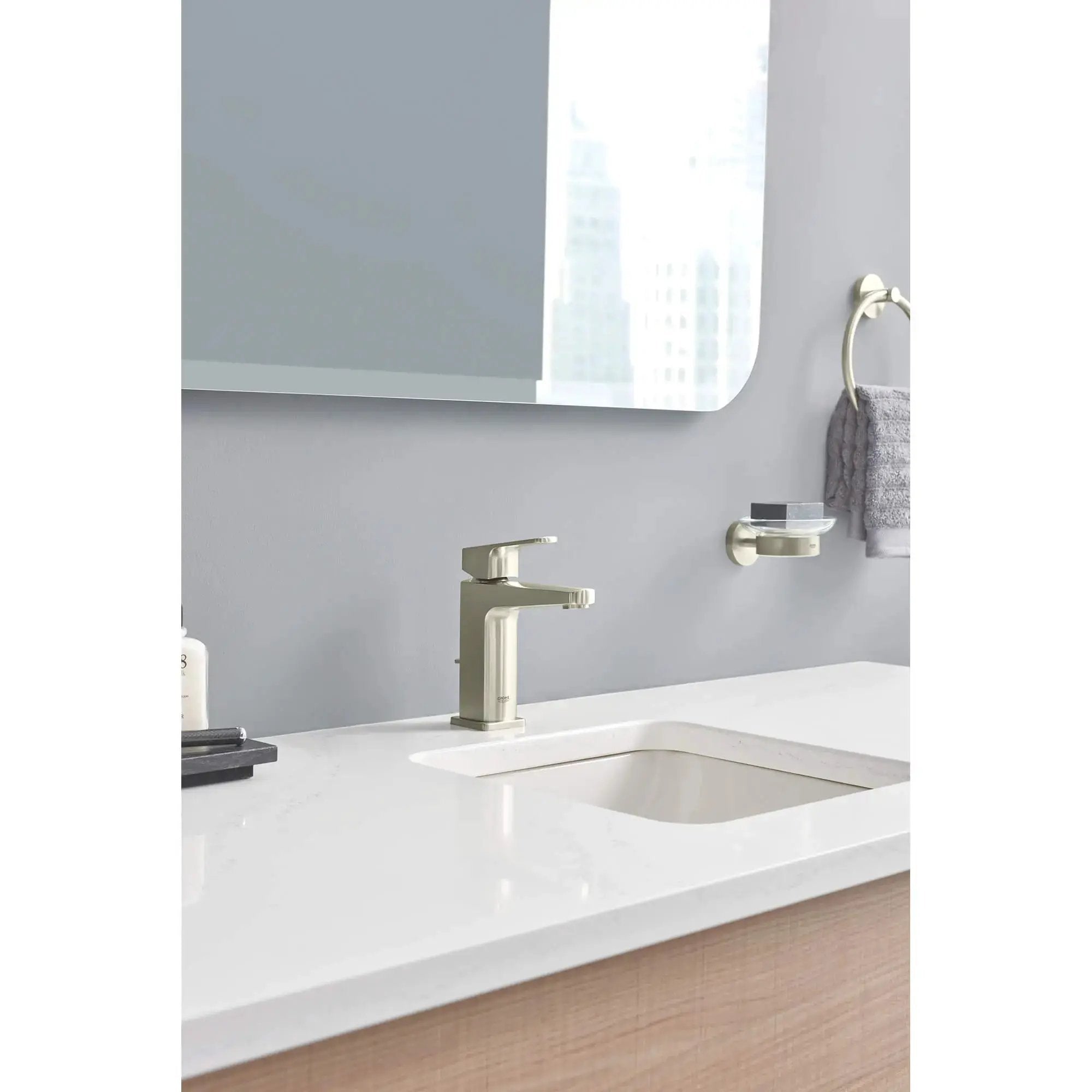 brushed nickel soap dish