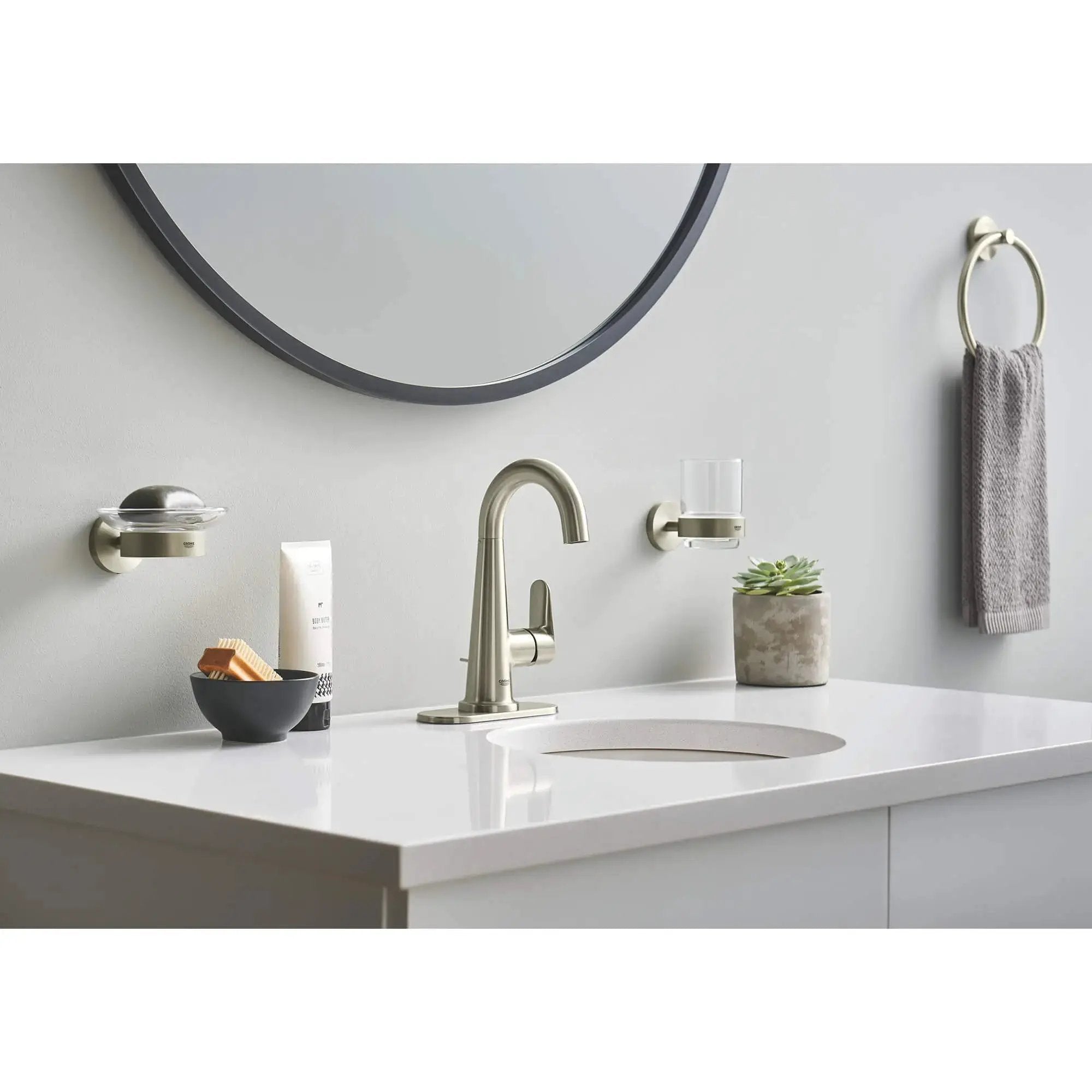 brushed nickel soap dish