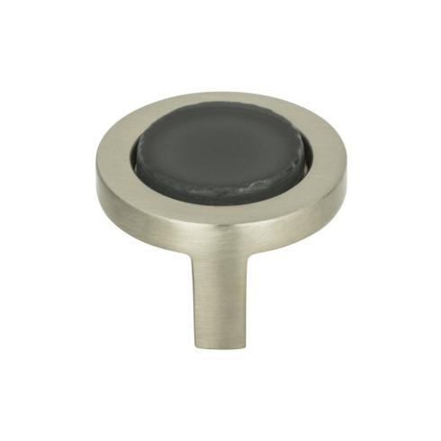 Atlas Spa Black Round Knob 1 1/4 Inch