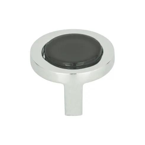 polished chrome knob