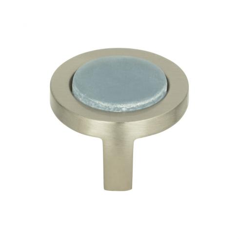 Atlas Spa Blue Round Knob 1 1/4 Inch