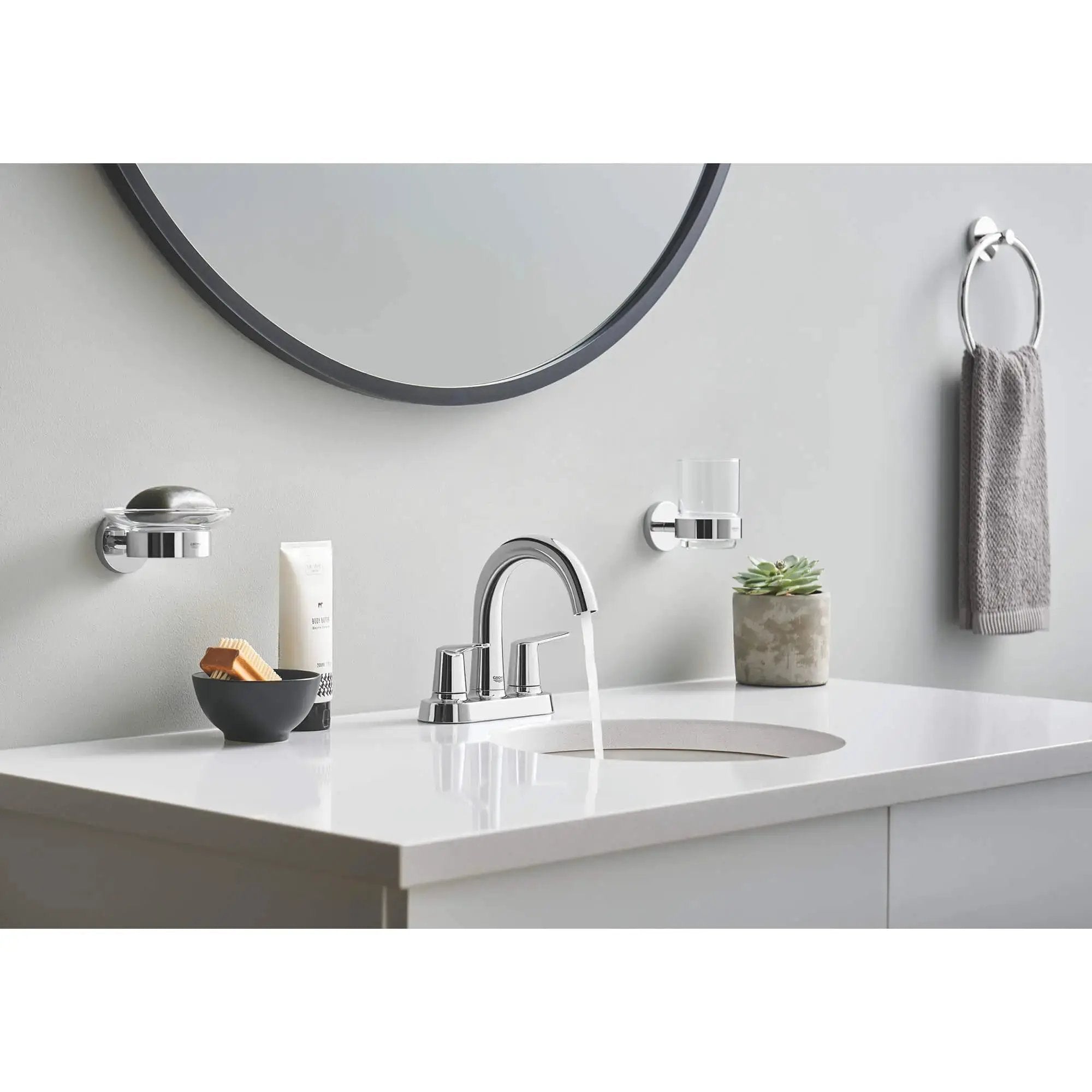chrome bathroom tumbler