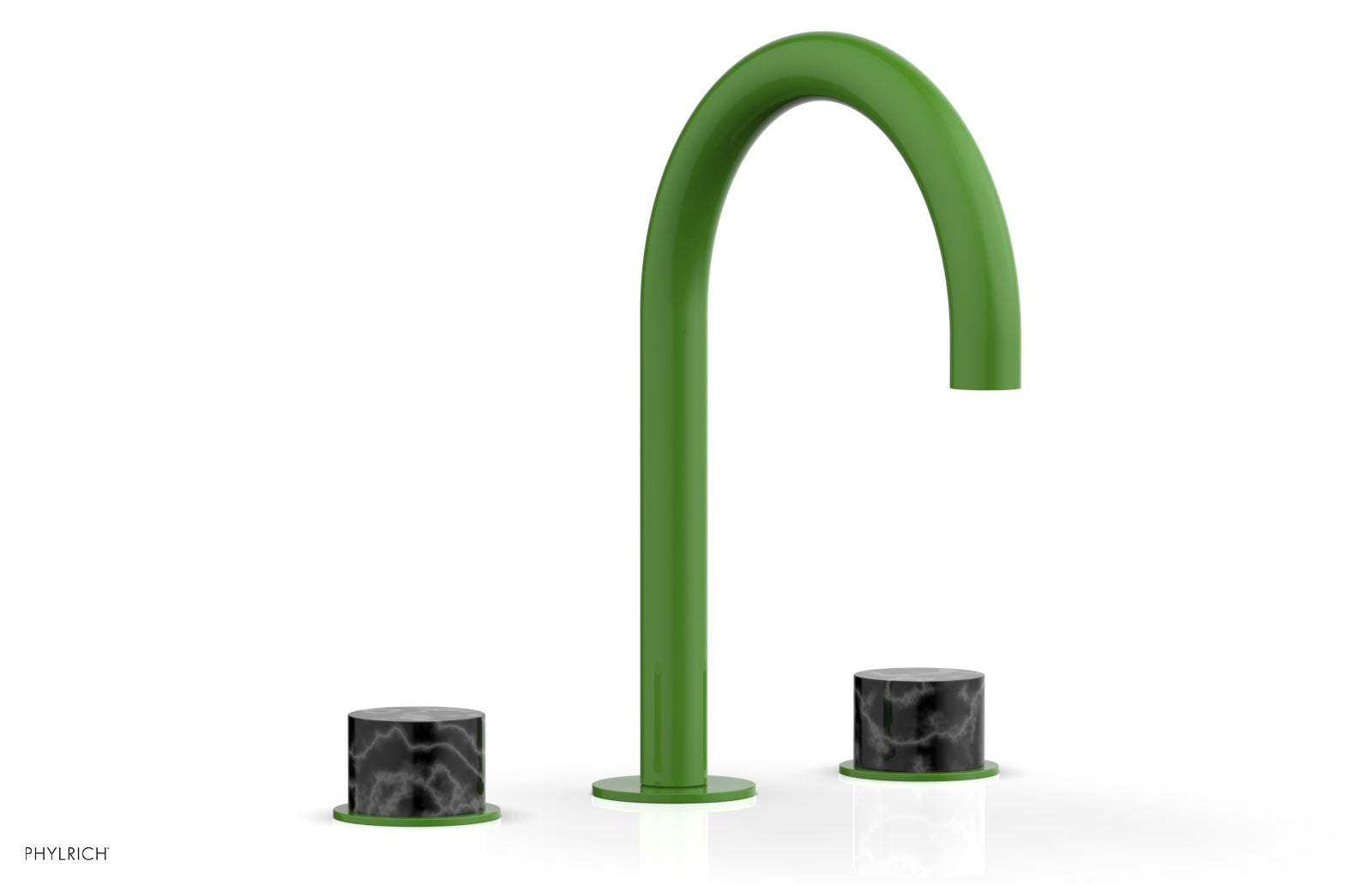 Phylrich BASIC II Widespread Faucet - Black Marble Handles by Phylrich