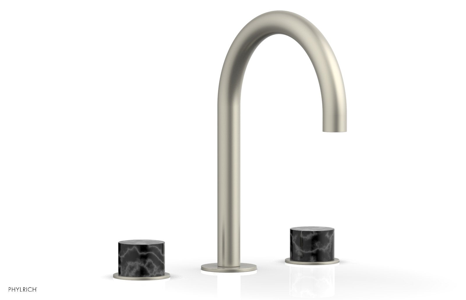 Phylrich BASIC II Widespread Faucet - Black Marble Handles by Phylrich