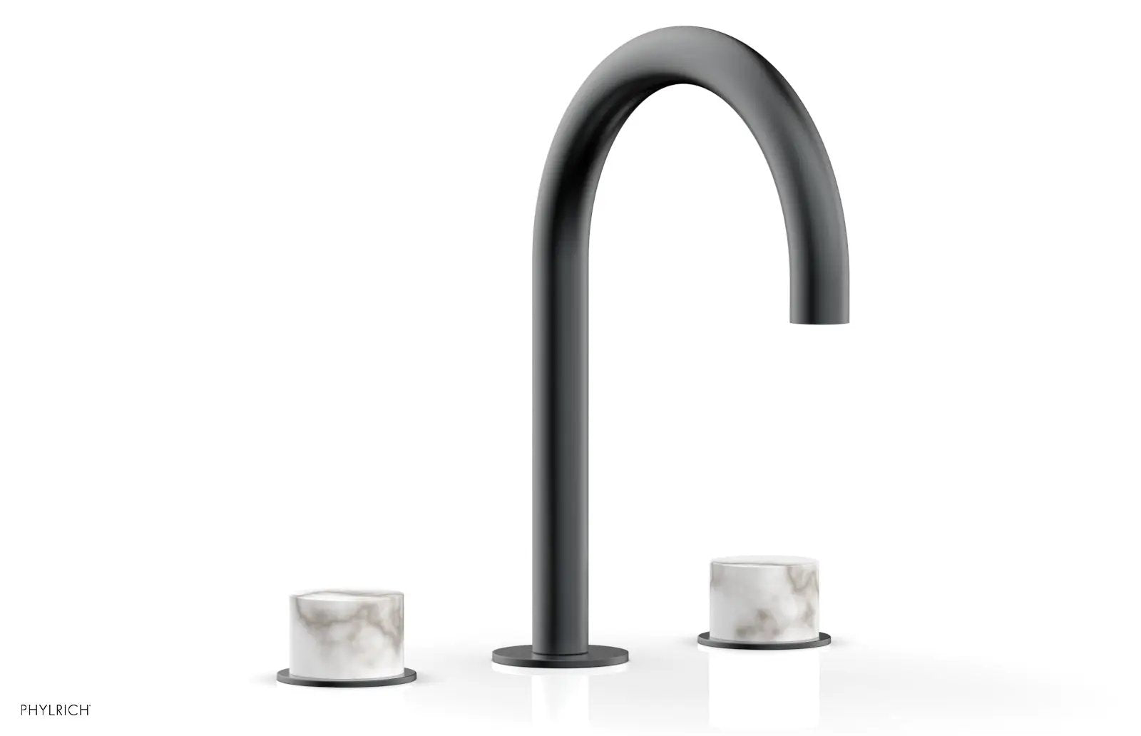 Phylrich BASIC II Widespread Faucet - White Marble Handles by Phylrich