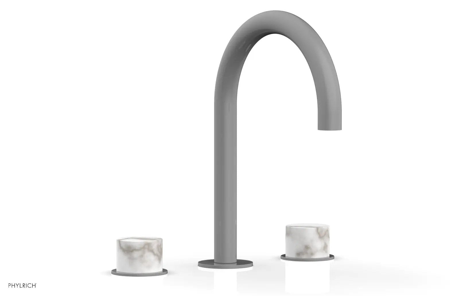 Phylrich BASIC II Widespread Faucet - White Marble Handles by Phylrich