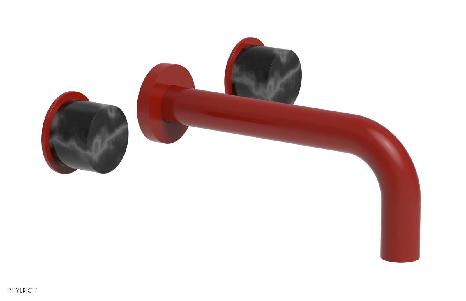 Phylrich BASIC II Wall Tub Set, Black Marble Handles