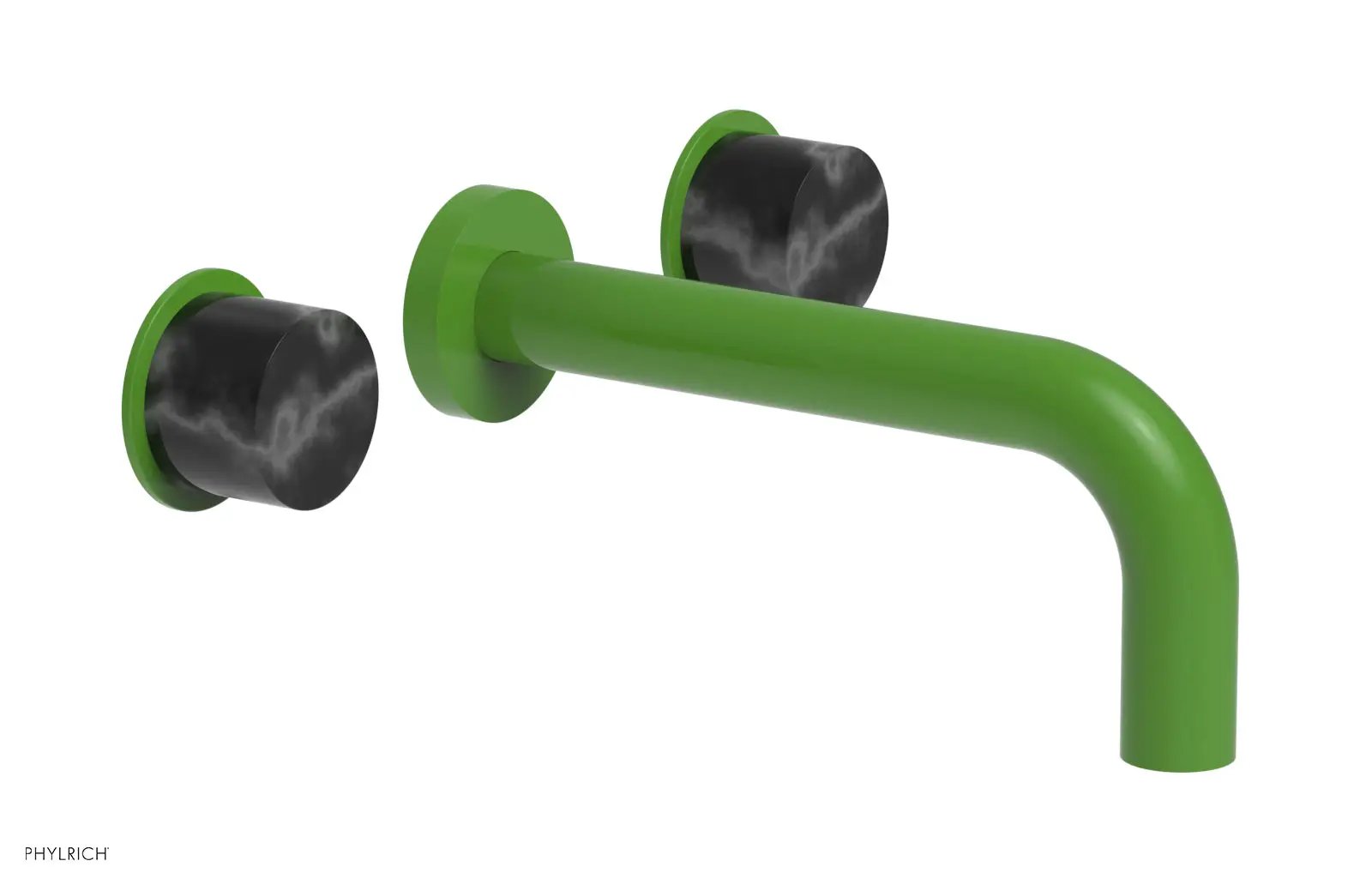 Phylrich BASIC II Wall Tub Set, Black Marble Handles by Phylrich