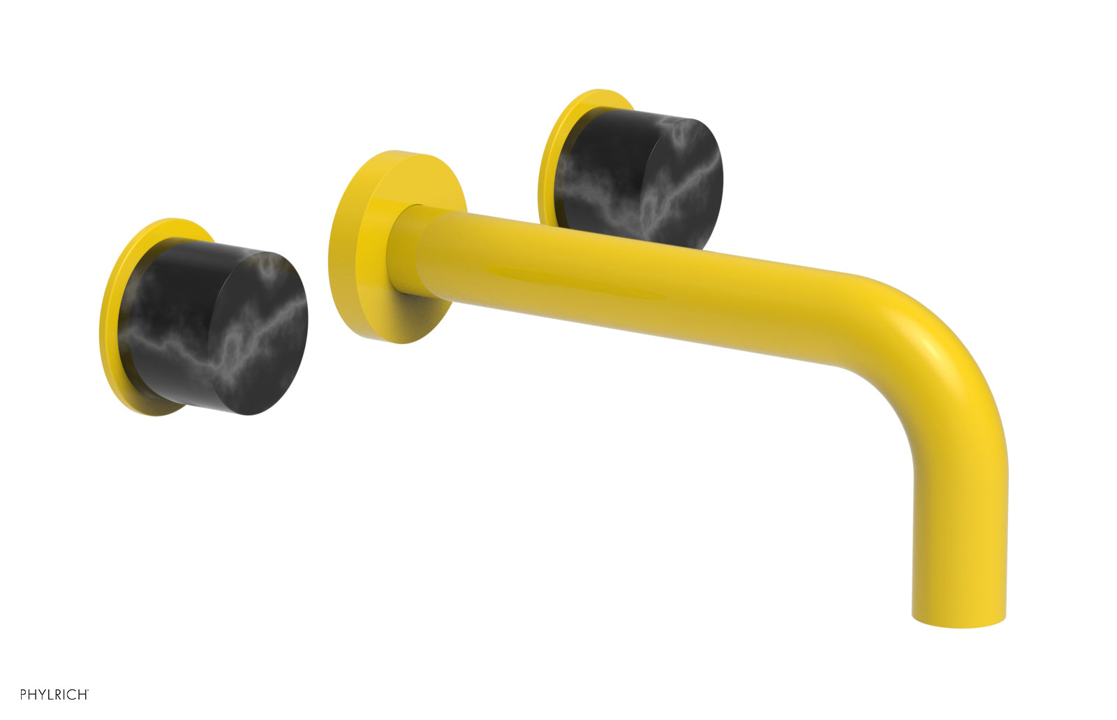 Phylrich BASIC II Wall Tub Set, Black Marble Handles