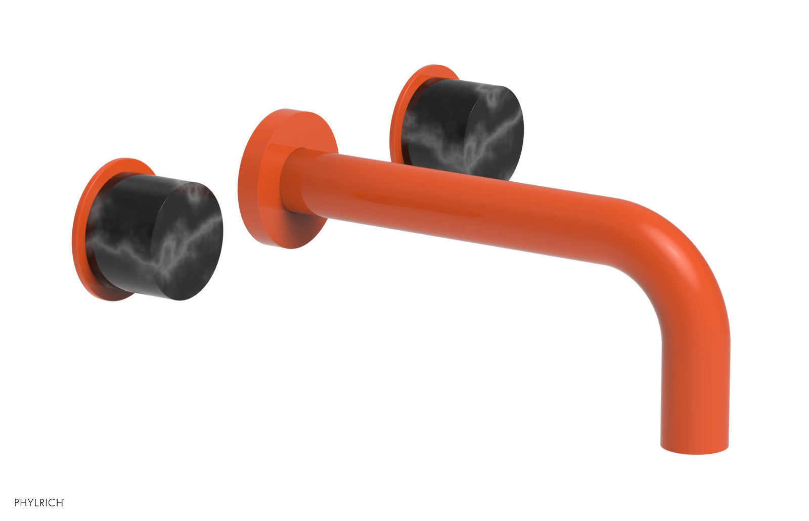 Phylrich BASIC II Wall Tub Set, Black Marble Handles