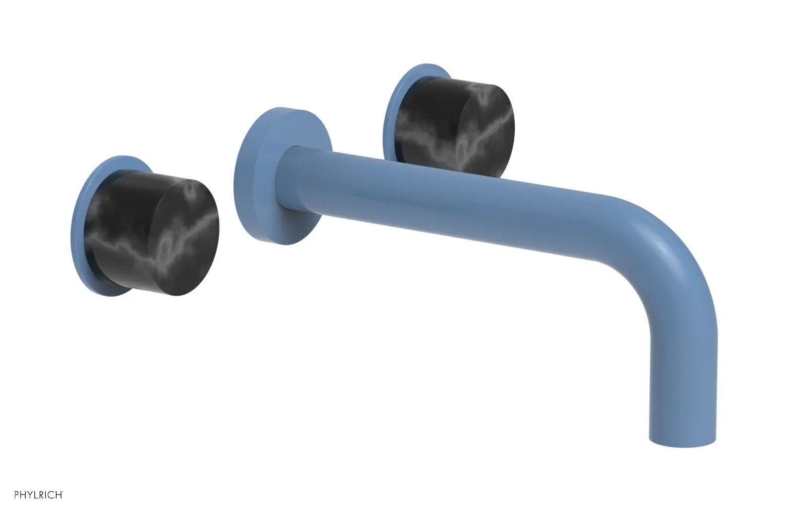 Phylrich BASIC II Wall Tub Set, Black Marble Handles by Phylrich