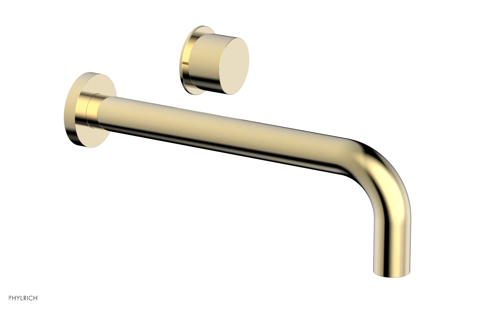 Phylrich Basic II 10" Single Handle Wall Lavatory Set - Smooth Handle