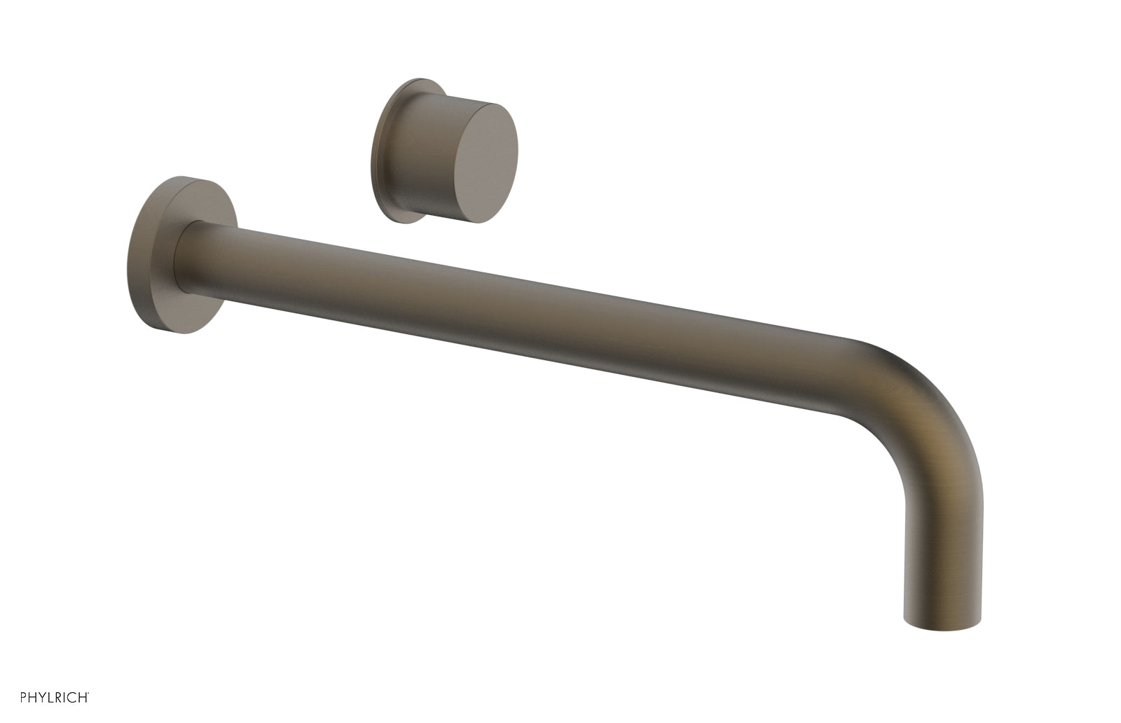 Phylrich Basic II 12" Single Handle Wall Lavatory Set - Smooth Handle